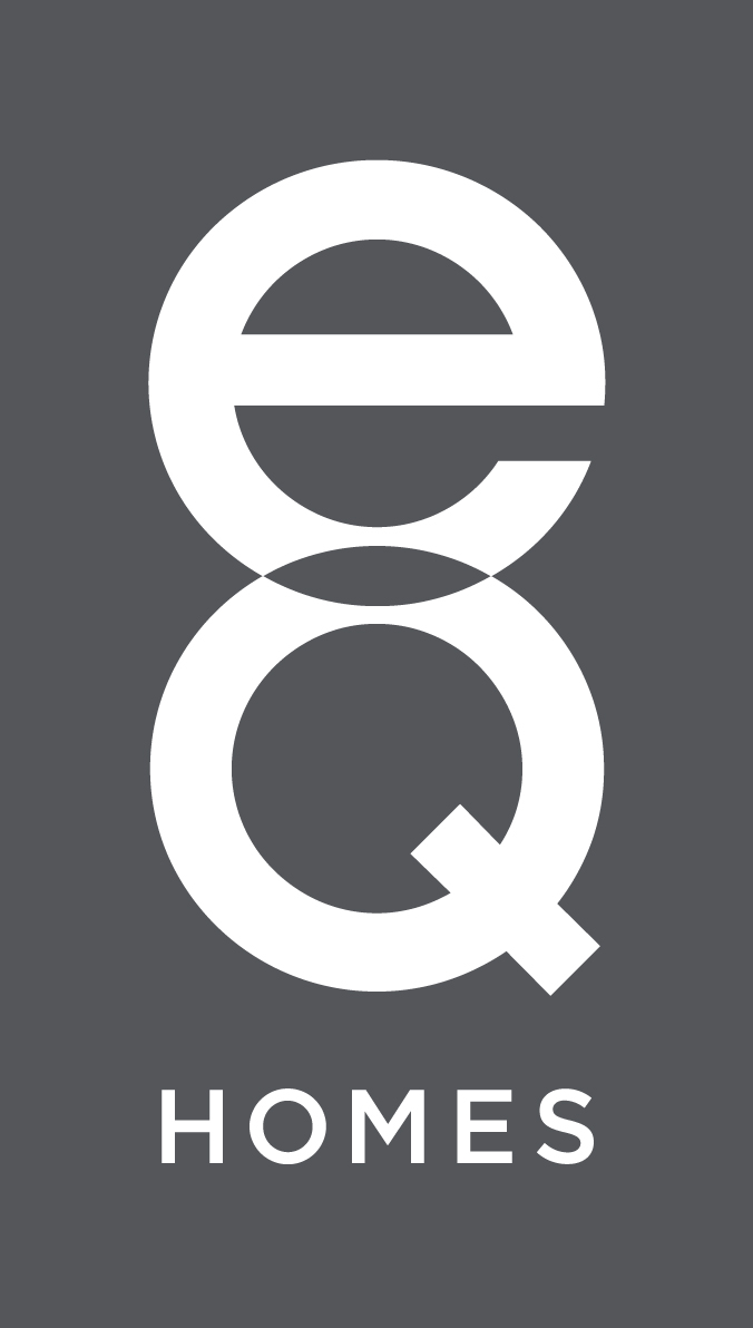 Logo of eQ Homes, major build sponsor of Kemptville Korners development.