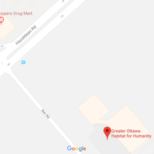 Map of Sittsville location of Greater Ottawa ReStore (3 Iber Road).