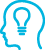 Drawing of a head with a light bulb in the middle of the head as the image for our Go Beyond Value.